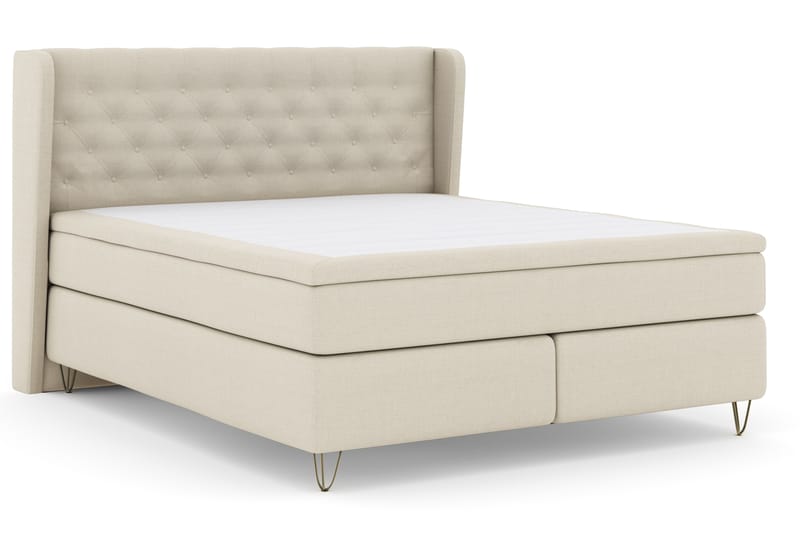 Komplett Sengepakke Choice No 4 180x200 Fast - Beige|V-formede Metallben - Møbler - Senger - Kontinentalsenger