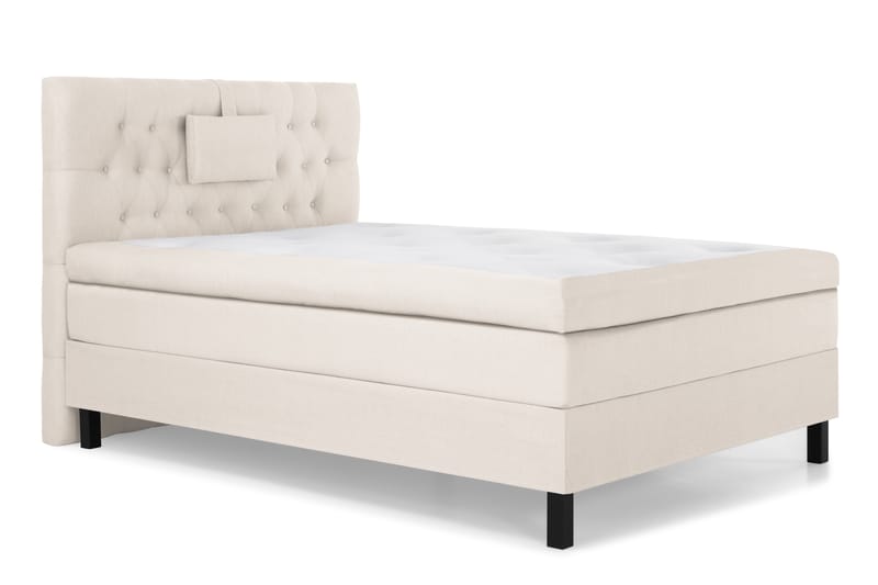 Komplett Sengepakke Olivia 120x200 Diamant Sengegavl Beige - Polyeter Nakkepute Liten - Møbler - Senger - Kontinentalsenger