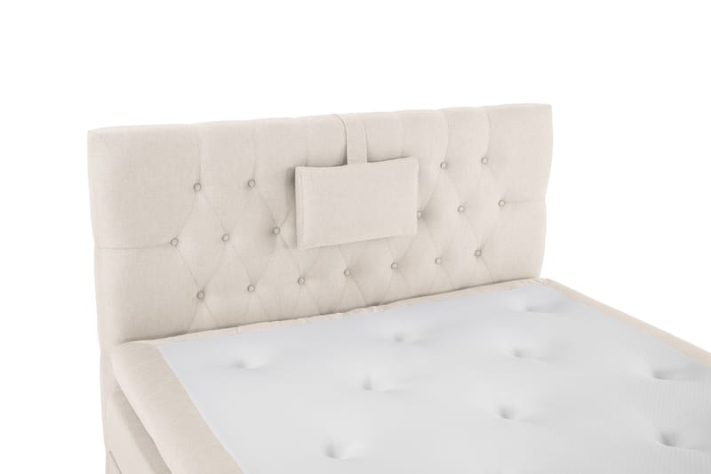 Komplett Sengepakke Olivia 120x200 Diamant Sengegavl Beige - Polyeter Nakkepute Liten - Møbler - Senger - Kontinentalsenger