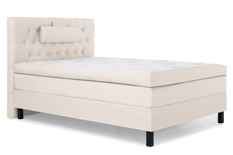 Komplett Sengepakke Olivia 120x200 Diamant Sengegavl Beige - Polyeter Nakkepute Stor - Møbler - Senger - Kontinentalsenger