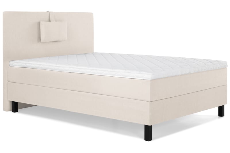 Komplett Sengepakke Olivia 120x200 Glatt Sengegavl Beige - Skum Nakkepute Liten - Møbler - Senger - Kontinentalsenger