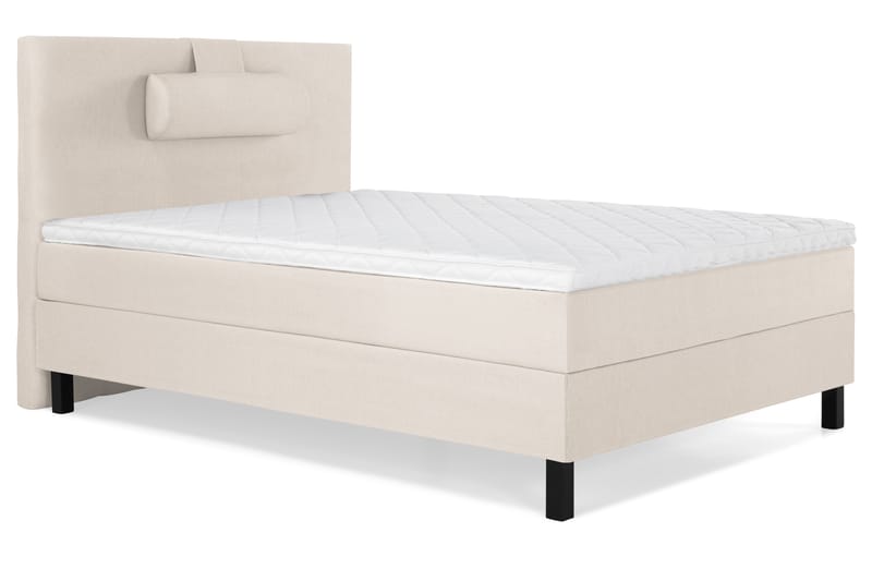 Komplett Sengepakke Olivia 120x200 Glatt Sengegavl Beige - Skum Nakkepute Stor - Møbler - Senger - Kontinentalsenger