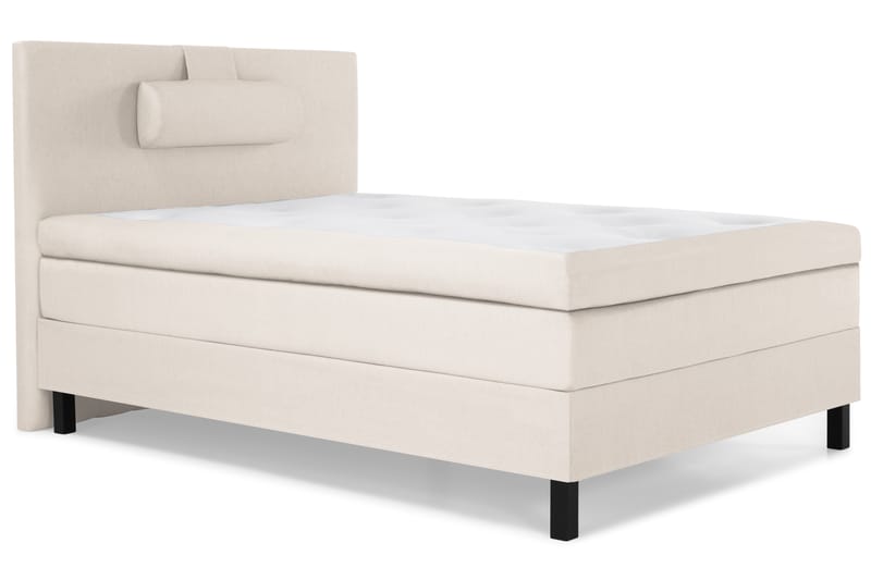 Komplett Sengepakke Olivia 120x200 Glatt Sengegavl Beige - Polyeter Nakkepute Stor - Møbler - Senger - Kontinentalsenger