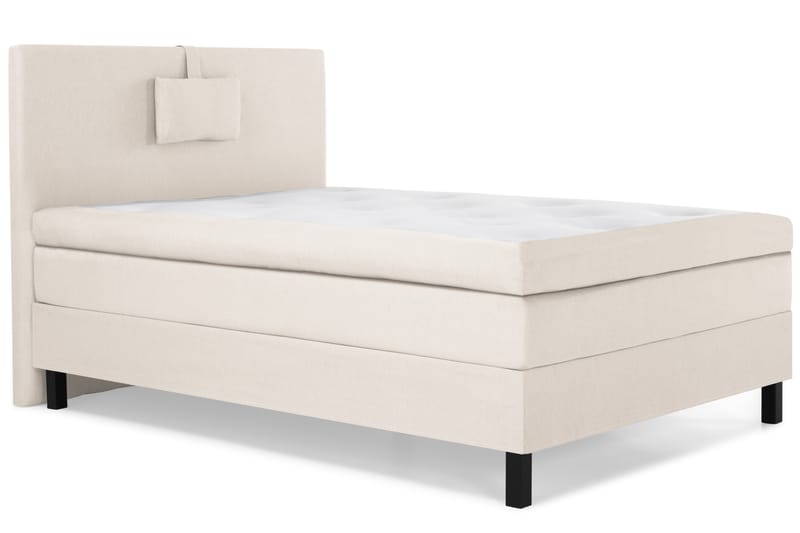 Komplett Sengepakke Olivia 120x200 Glatt Sengegavl Beige - Polyeter Nakkepute Liten - Møbler - Senger - Kontinentalsenger