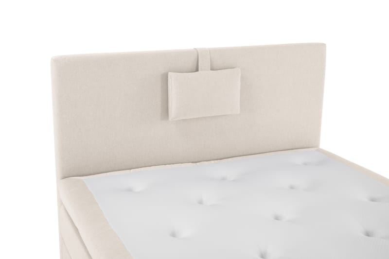 Komplett Sengepakke Olivia 120x200 Glatt Sengegavl Beige - Polyeter Nakkepute Liten - Møbler - Senger - Kontinentalsenger