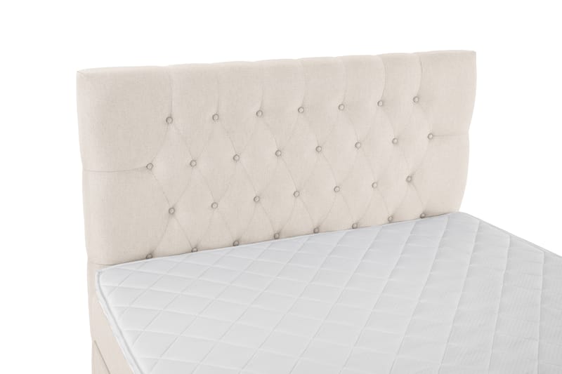 Komplett Sengepakke Olivia 140x200 Diamant Sengegavl Beige - Skum - Møbler - Senger - Kontinentalsenger