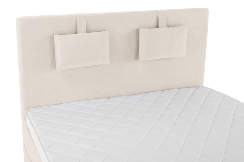 Komplett Sengepakke Olivia 140x200 Glatt Sengegavl Beige - Skum Nakkepute Liten - Møbler - Senger - Kontinentalsenger