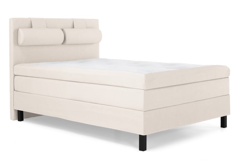 Komplett Sengepakke Olivia 140x200 Glatt Sengegavl Beige - Polyeter Nakkepute Stor - Møbler - Senger - Kontinentalsenger