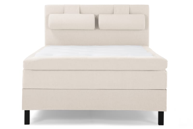 Komplett Sengepakke Olivia 140x200 Glatt Sengegavl Beige - Polyeter Nakkepute Stor - Møbler - Senger - Kontinentalsenger