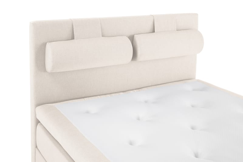 Komplett Sengepakke Olivia 140x200 Glatt Sengegavl Beige - Polyeter Nakkepute Stor - Møbler - Senger - Kontinentalsenger