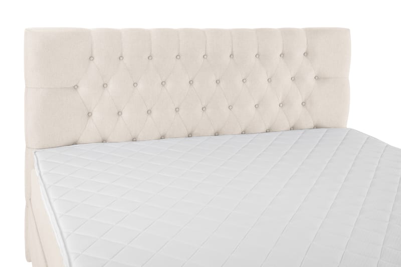 Komplett Sengepakke Olivia 160x200 Diamant Sengegavl Beige - Skum - Møbler - Senger - Kontinentalsenger