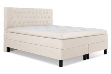 Komplett Sengepakke Olivia 180x200 Diamant Sengegavl Beige - Memory - Møbler - Senger - Kontinentalsenger