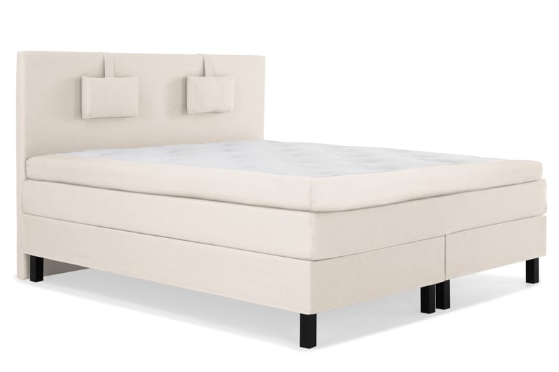 Komplett Sengepakke Olivia 180x200 Glatt Sengegavl Beige - Lateks Nakkepute Liten - Møbler - Senger - Kontinentalsenger