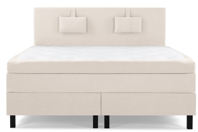 Komplett Sengepakke Olivia 180x200 Glatt Sengegavl Beige - Lateks Nakkepute Liten - Møbler - Senger - Kontinentalsenger