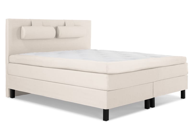 Komplett Sengepakke Olivia 180x200 Glatt Sengegavl Beige - Memory Nakkepute Stor - Møbler - Senger - Kontinentalsenger