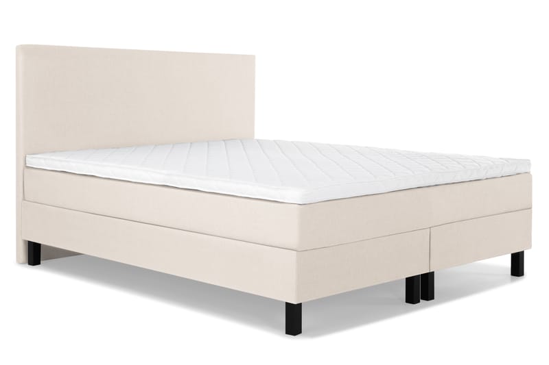 Komplett Sengepakke Olivia 180x200 Glatt Sengegavl Beige - Skum - Møbler - Senger - Kontinentalsenger