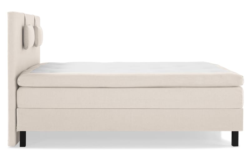 Komplett Sengepakke Olivia 180x200 Glatt Sengegavl Beige - Polyeter Nakkepute Liten - Møbler - Senger - Kontinentalsenger