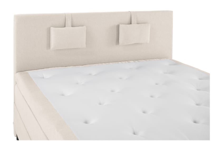 Komplett Sengepakke Olivia 180x200 Glatt Sengegavl Beige - Polyeter Nakkepute Liten - Møbler - Senger - Kontinentalsenger