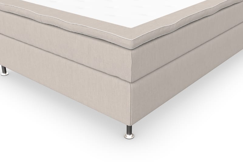 Komplett Sengepakke Roma Lyx 140 cm Beige/Sølvben - Kontinentalseng - Møbler - Senger - Kontinentalsenger