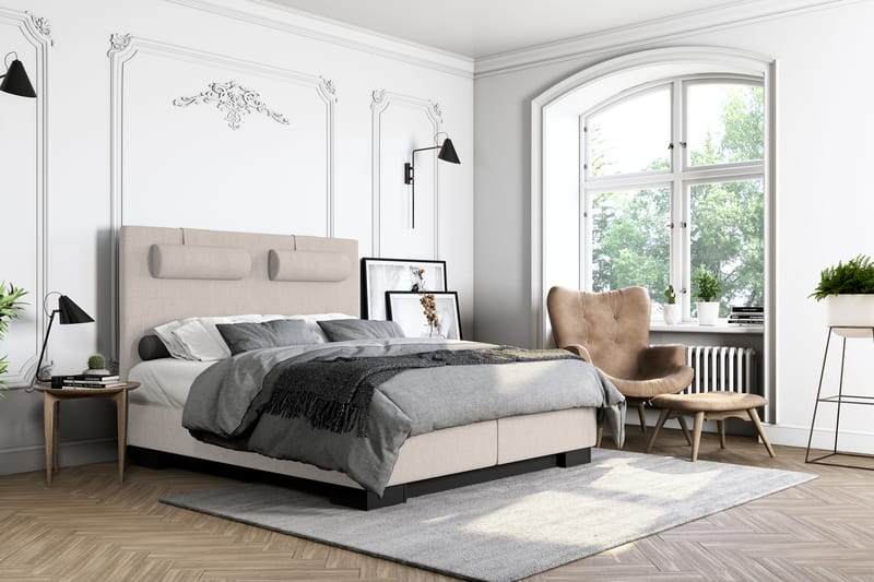 Komplett Sengepakke Romance Lyx 140x210 - Beige - Møbler - Senger - Kontinentalsenger