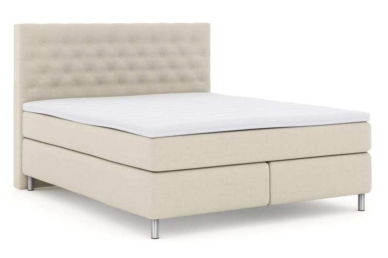 Kontinentalseng Choice No 3 210x210 Fast/Medium - Beige|Metallben - Møbler - Senger - Kontinentalsenger