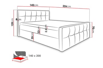 Kontinentalseng Lycket 140x200 cm - Møbler - Senger - Kontinentalsenger