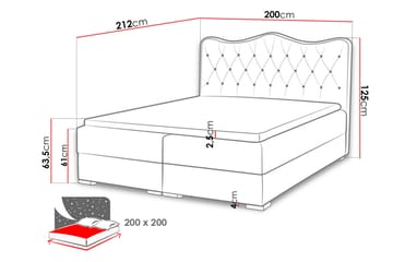 Kontinentalseng Nenita 200x200 - Hvit - Møbler - Senger - Kontinentalsenger