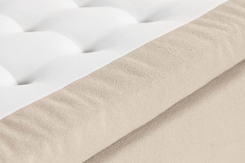 Sengepakke Kakichi Boucle 120x200 Dypheftende gavl - Beige - Møbler - Senger - Kontinentalsenger