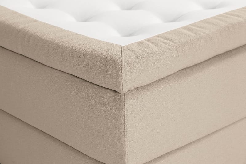 Sengepakke Kakichi Boucle 120x200 Dypheftende gavl - Beige - Møbler - Senger - Kontinentalsenger