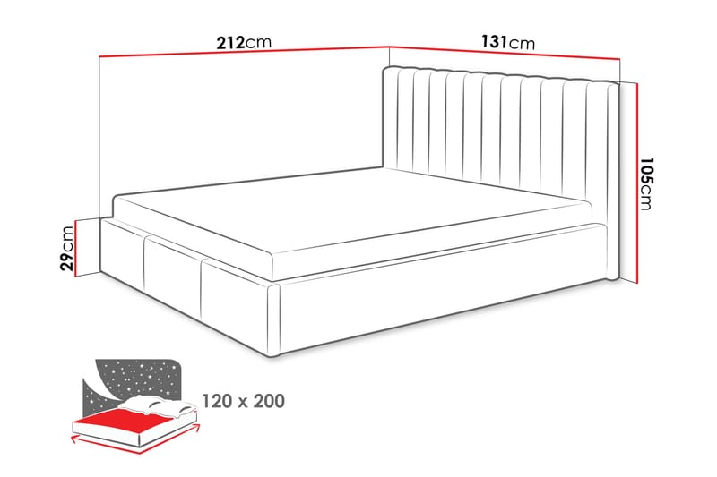 Laargard / Cosmo Sengeramme 120x200 cm - Beige - Møbler - Senger - Sengeramme & sengestamme