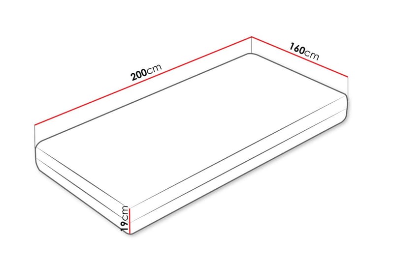 Billok Fjærmadrass 160x200 cm - Hvit - Møbler - Senger - Madrasser - Springfjærmadrass & rammemadras