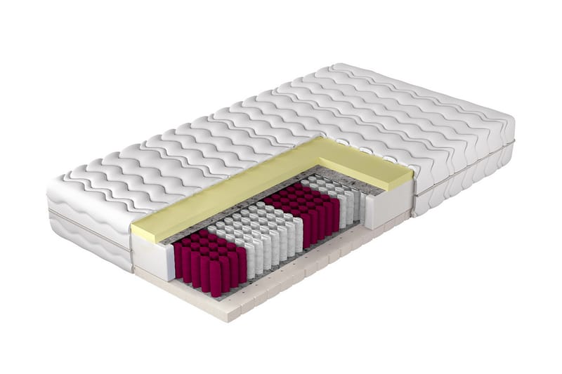 Earnest Fjærmadrass 140x200 cm - Hvit - Møbler - Senger - Madrasser - Springfjærmadrass & rammemadras