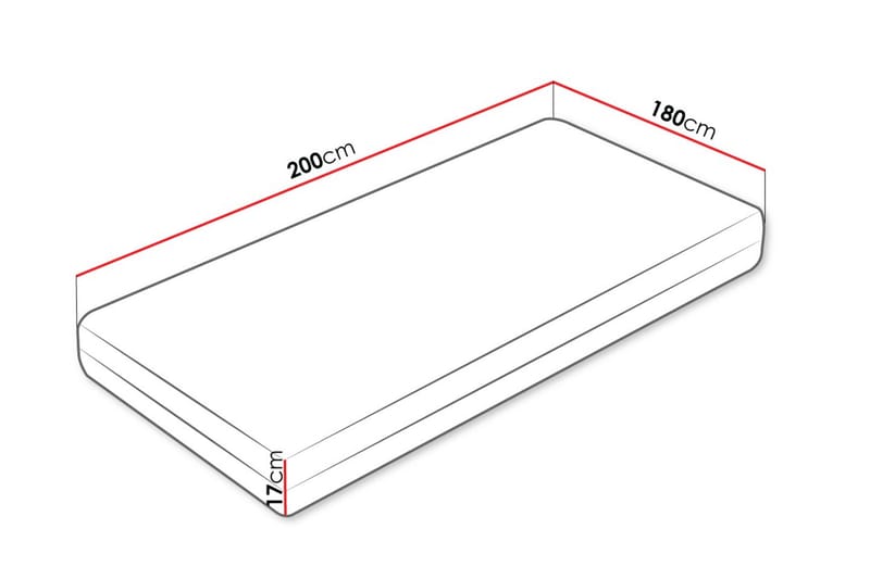 Guntorp Fjærmadrass 180x200 cm - Hvit - Møbler - Senger - Madrasser - Springfjærmadrass & rammemadras