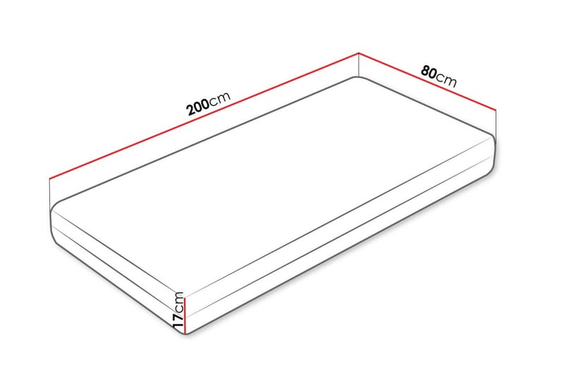 Guntorp Fjærmadrass 80x200 cm - Hvit - Møbler - Senger - Madrasser - Springfjærmadrass & rammemadras