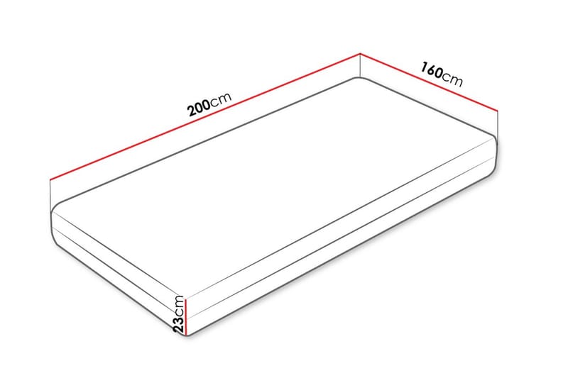 Norrbacksjö Fjærmadrass 160x200 cm - Hvit - Møbler - Senger - Madrasser - Springfjærmadrass & rammemadras