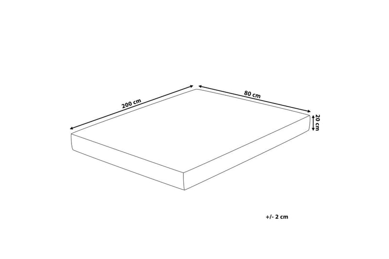 Madrass Jubilant 80x200 cm Fast - Hvit - Møbler - Senger - Madrasser - Overmadrass