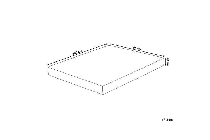 Madrass Jubilant 90x200 cm Fast - Hvit - Møbler - Senger - Madrasser - Overmadrass