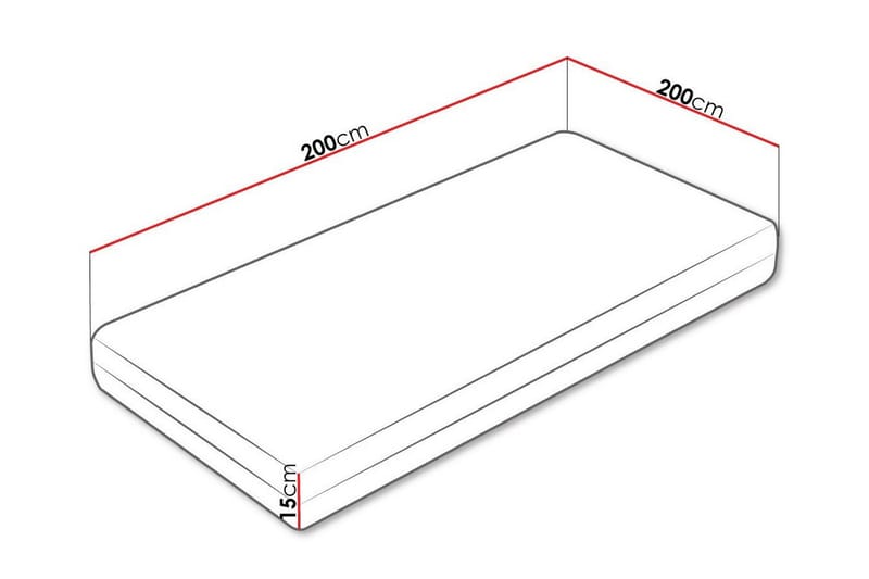 Skummadrass Arigna 200x200 cm - Hvit - Møbler - Senger - Madrasser - Skummadrass