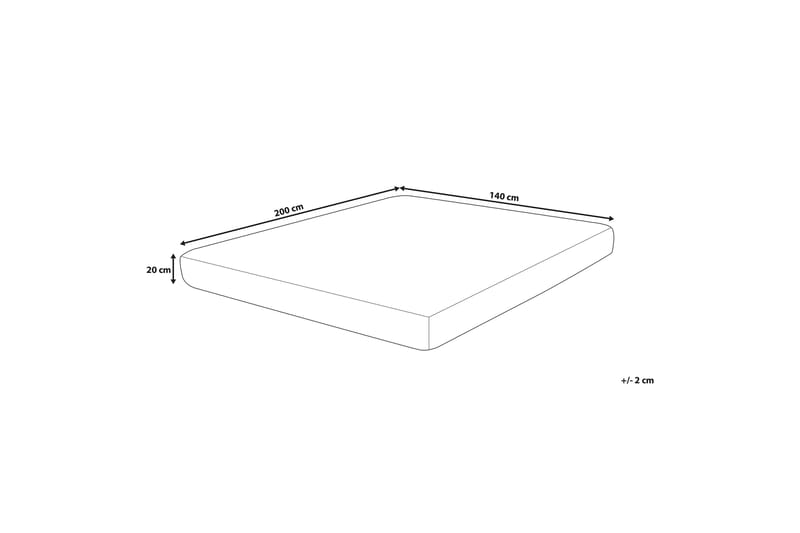 Skummadrass Barsoum 140x200 cm - Hvit - Møbler - Senger - Madrasser - Skummadrass