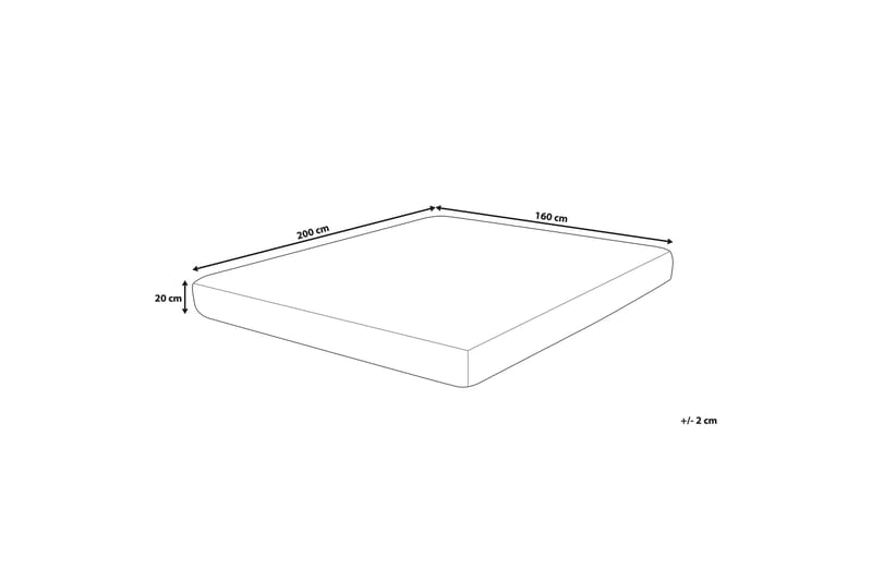 Skummadrass Barsoum 160x200x20 cm - Hvit - Møbler - Senger - Madrasser - Skummadrass