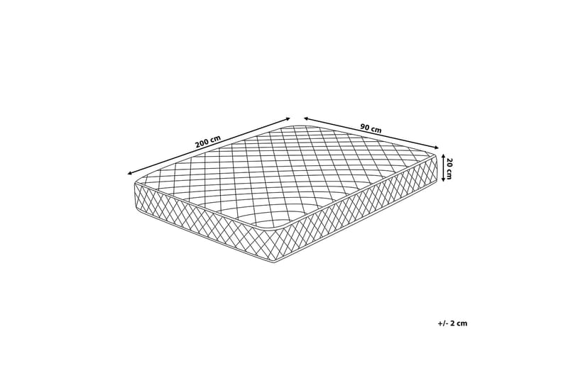 Springfjærmadrass Duo 90|200 cm - Hvit - Møbler - Senger - Madrasser - Springfjærmadrass & rammemadras