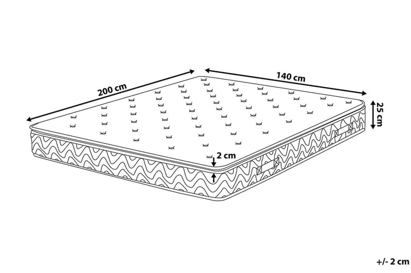 Springfjærmadrass Joy 140|200 cm - Grå - Møbler - Senger - Madrasser - Springfjærmadrass & rammemadras