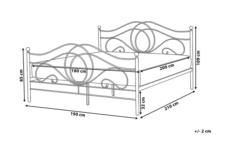 Dobbelseng Lyra 180|200 Cm - Møbler - Senger - Rammeseng