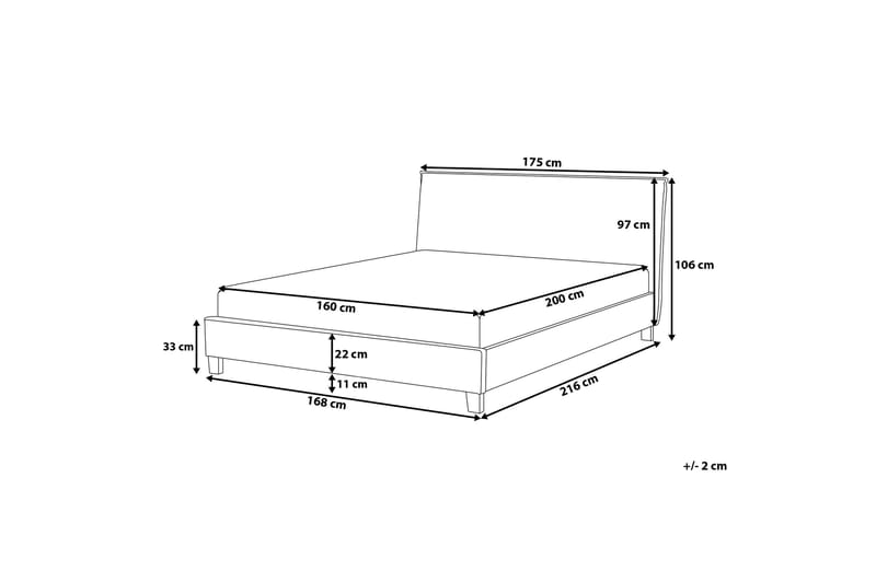 Dobbelseng Sennez 160|200 Cm - Svart - Møbler - Senger - Rammeseng