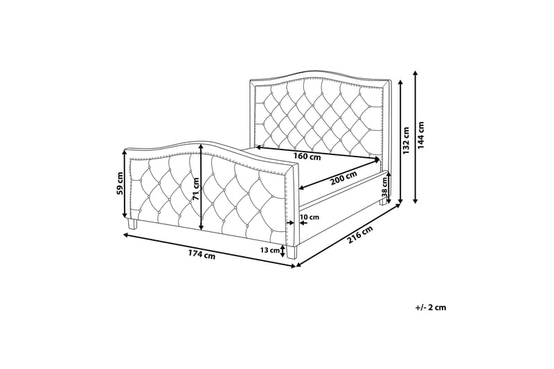 Dobbeltseng Aurel 160 | 200 cm - Beige - Møbler - Senger - Rammeseng