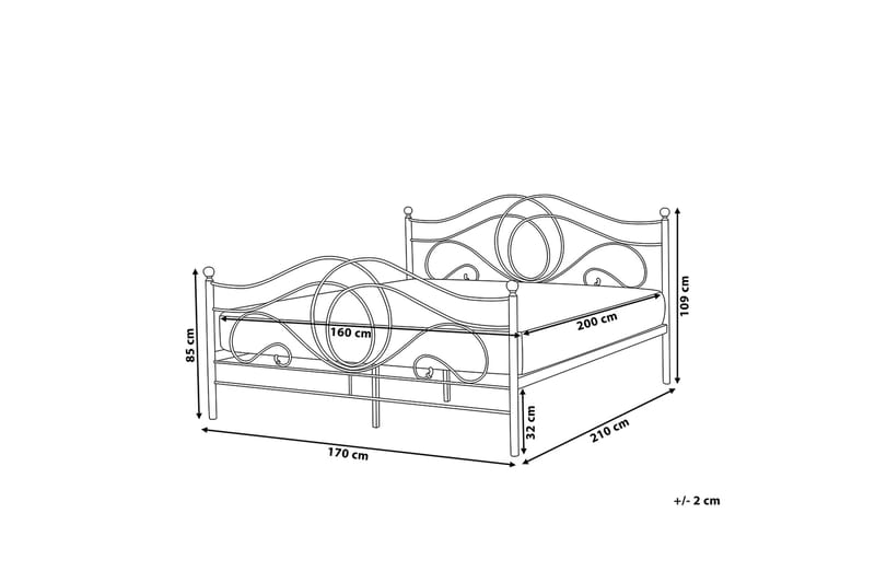 Dobbeltseng Lyra 160 | 200 cm - Hvit - Møbler - Senger - Rammeseng