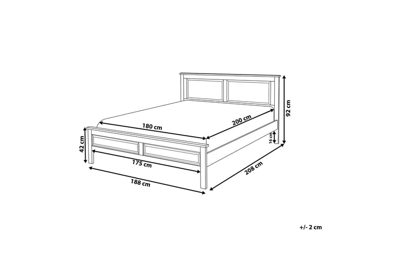 Dobbeltseng Olivet 180 | 200 cm - Blå - Møbler - Senger - Rammeseng