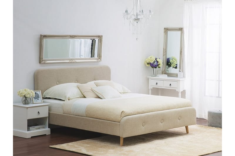 Dobbeltseng Rennes 180 | 200 cm - Beige - Møbler - Senger - Rammeseng