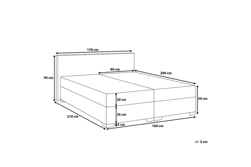 Dobbeltseng President 160|200 cm - Svart - Møbler - Senger - Rammeseng