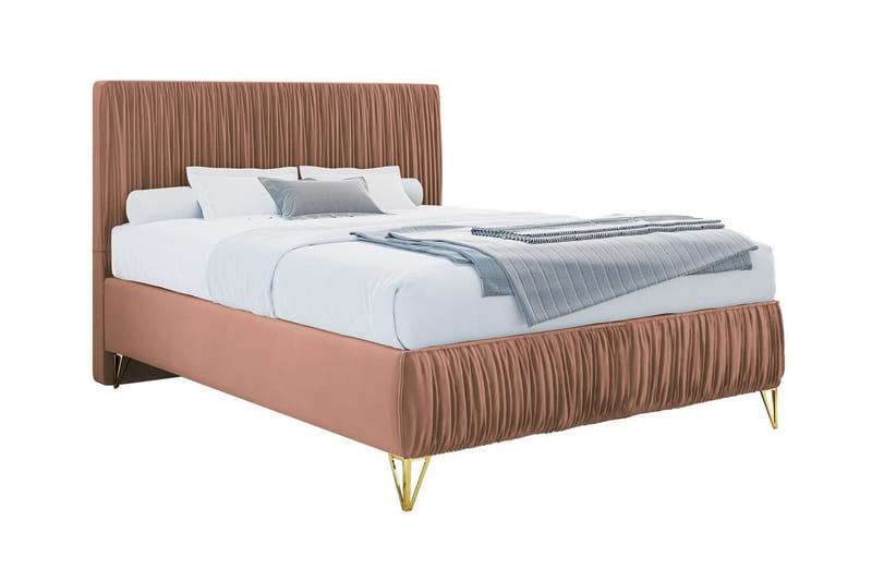 Rammeseng Gortin 120x200 cm - Rosa/Beige - Møbler - Senger - Rammeseng